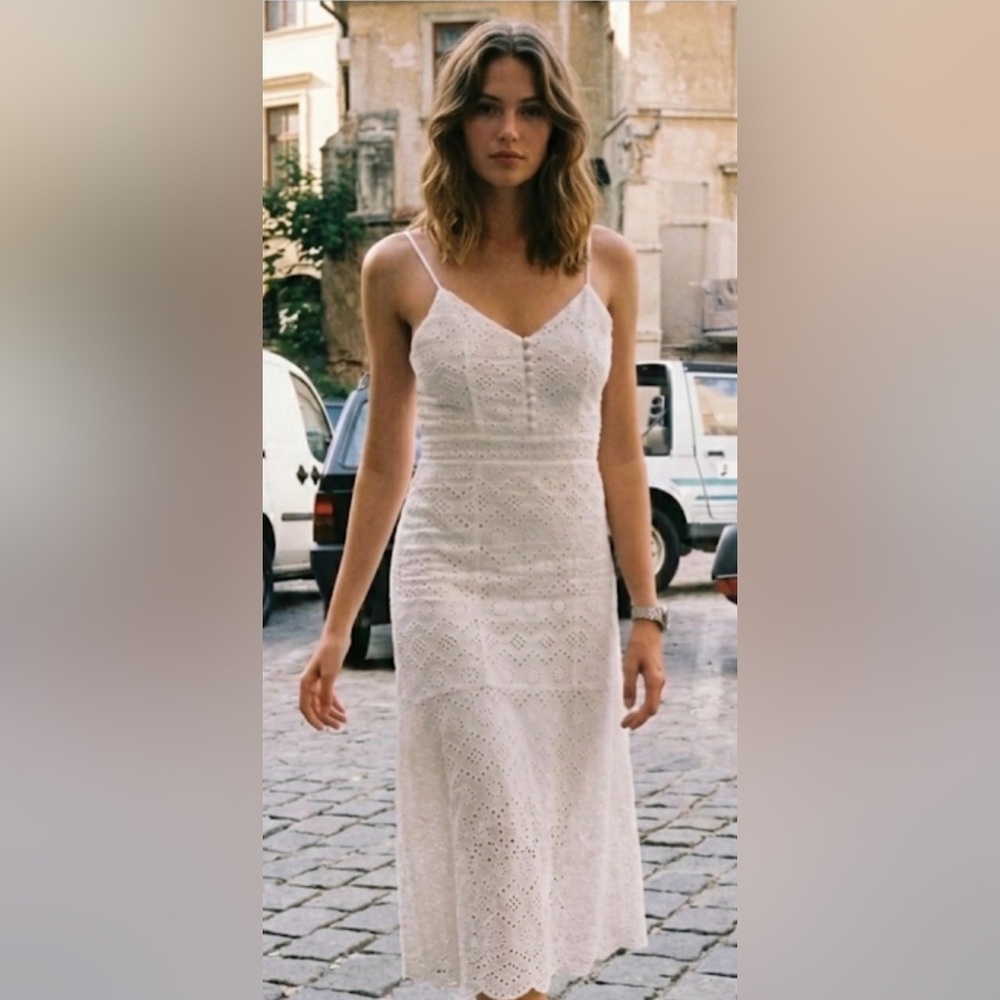 And Other Stories Eyelet White Lace Dress